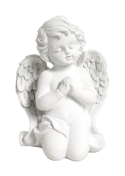 Anděl bílý klečící 16cm