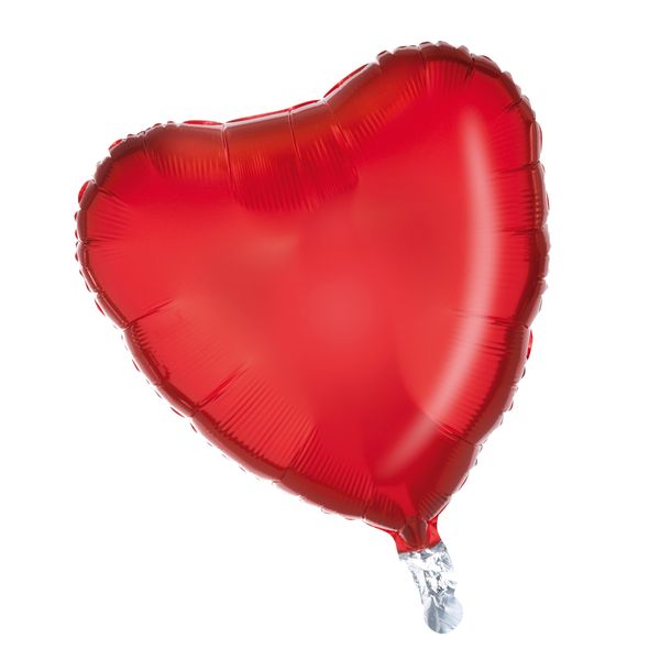 Balonek lesklý srdce 1ks