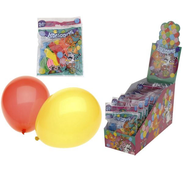 Balóny barevné 24ks mix