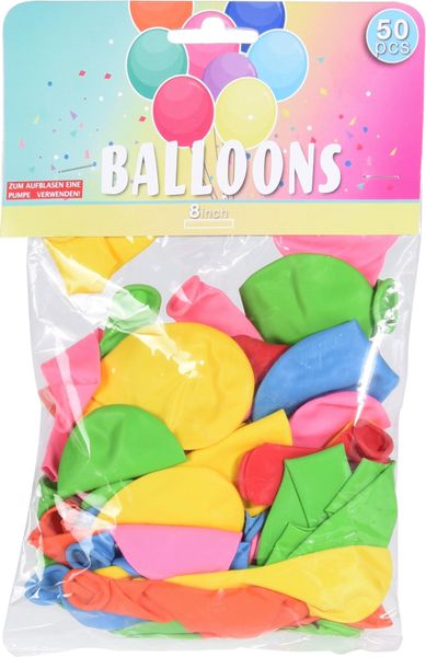 Balóny barevné 50ks mix