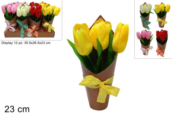 Kytice umělá - tulipány mix