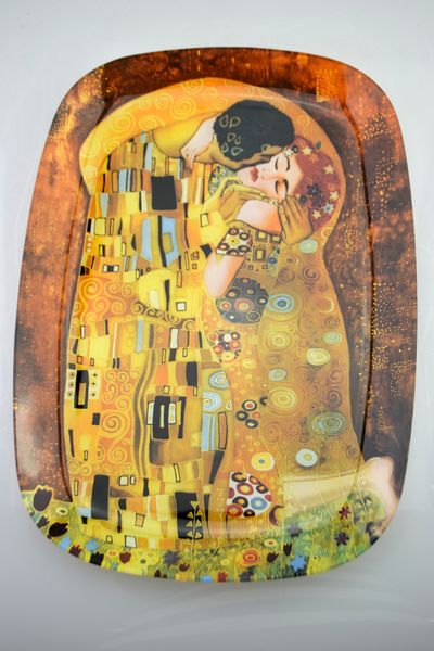 Podnos sklo 35x25cm Klimt Kiss