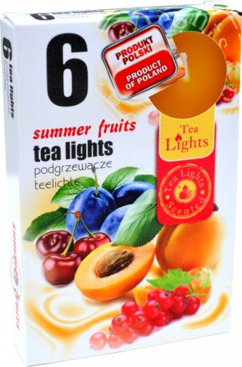 Svíčky čaj.6ks letní ovoce