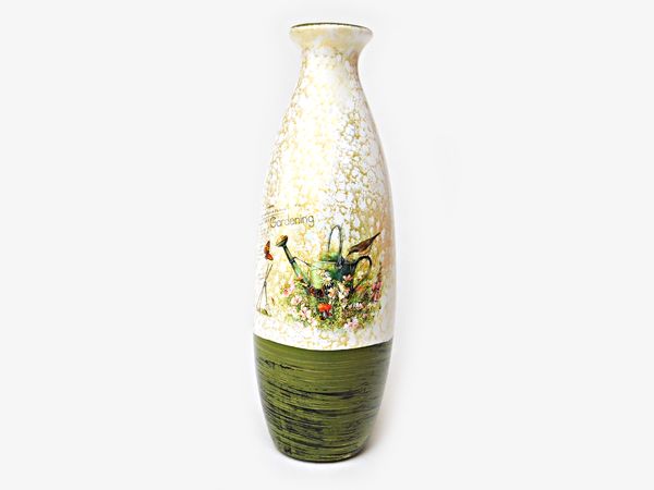 Váza keramika s dekorem 25cm